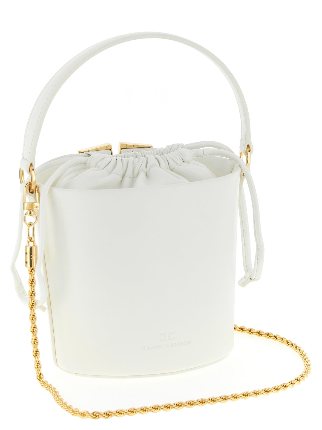 Elisabetta Franchi Logo Bucket Bag Hand Bags - Beige | 88d62f88b339abb70613c6cdf5c4c93b618f32c7