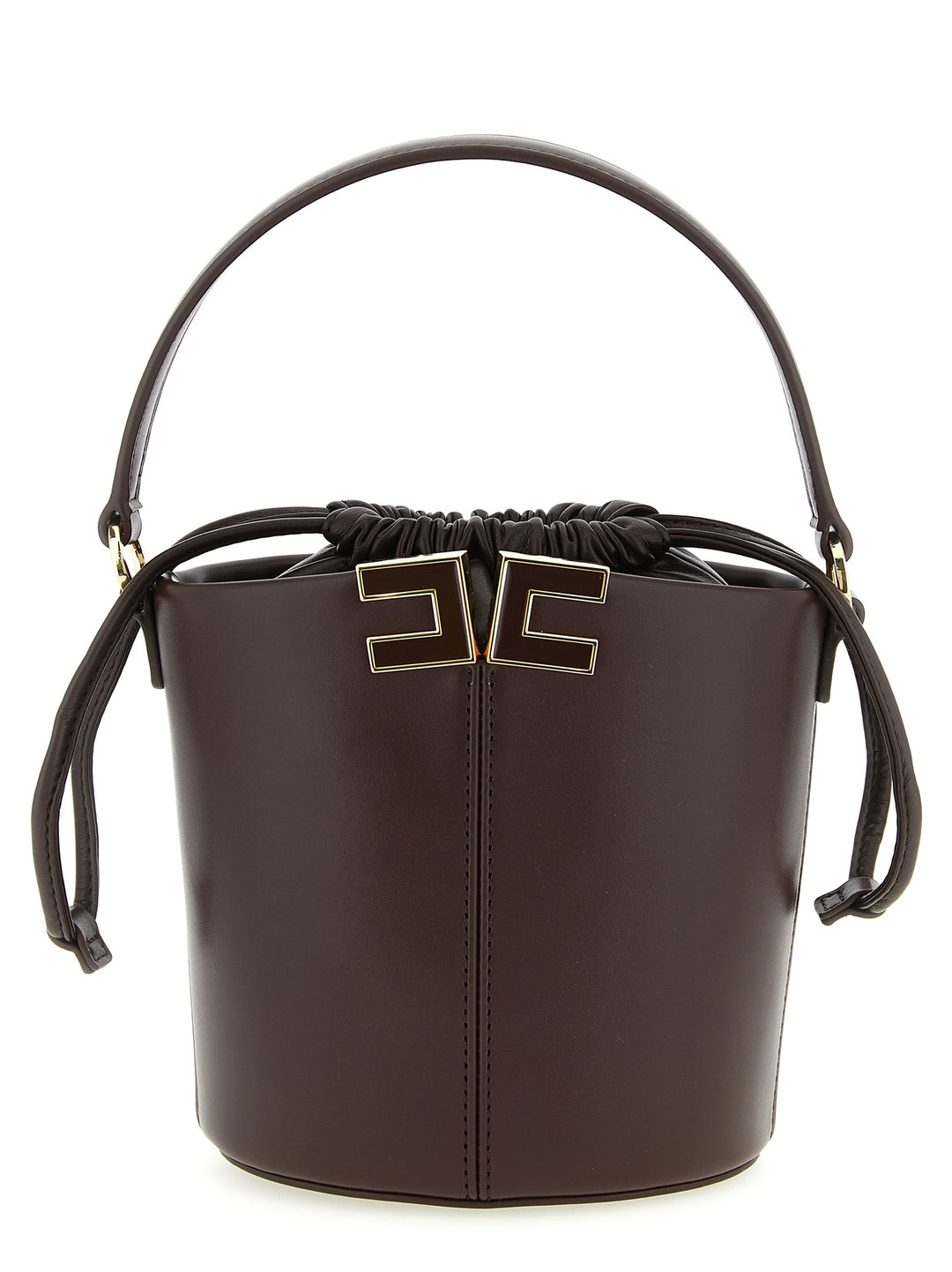 Elisabetta Franchi Logo Bucket Bag Hand Bags - Brown | 5e0e18ad5238c0bc1262b808a912bdba3e749d9c
