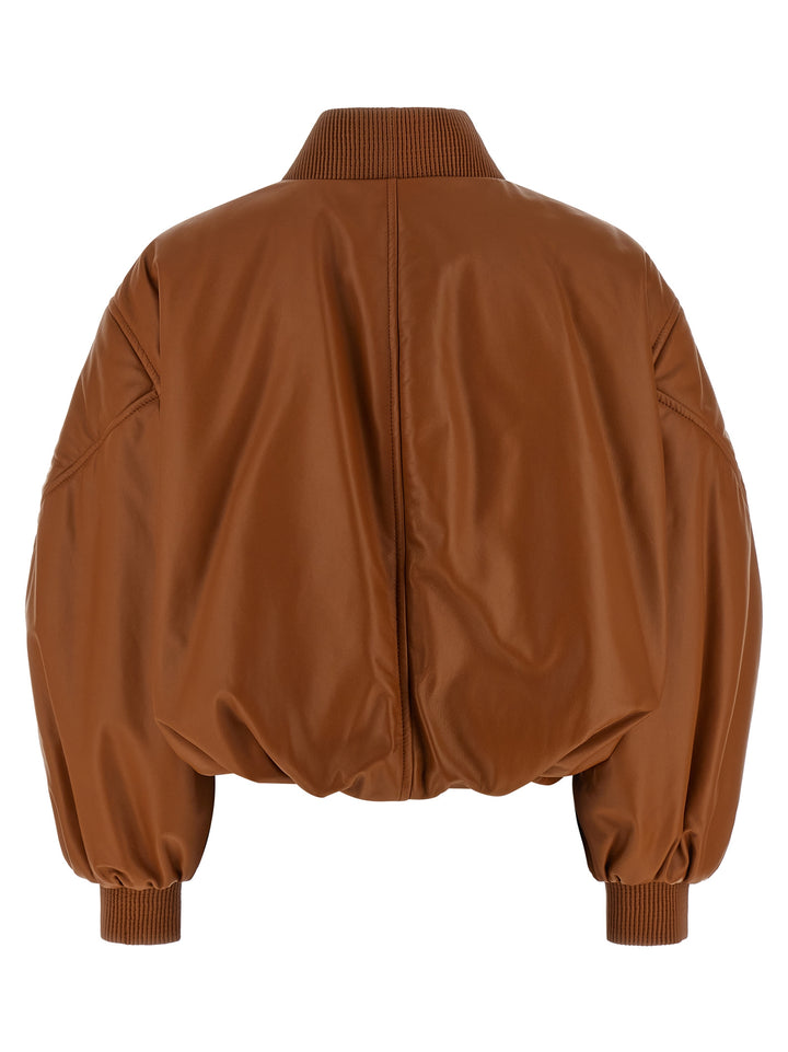 Givenchy Cropped Bomber Jacket Puffer Jackets - Brown | 3bfa785ec51bc87b685702d4e184bfcc56437103
