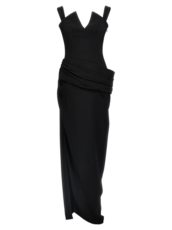 Draped Dress Dresses Black