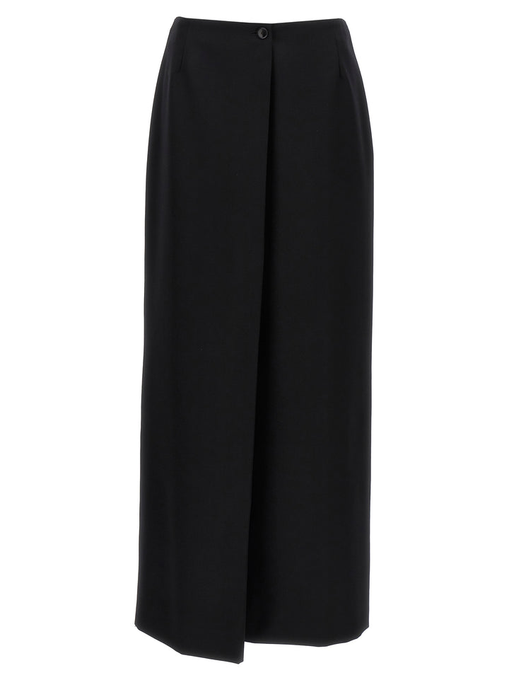 Long Skirt Back Slit Skirts Black