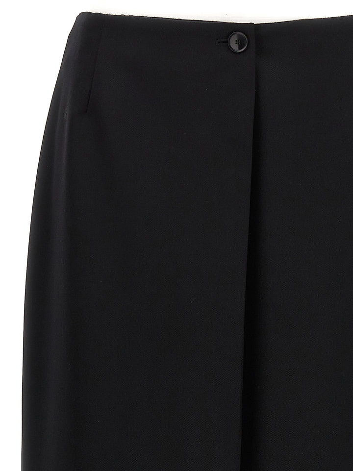 Long Skirt Back Slit Skirts Black