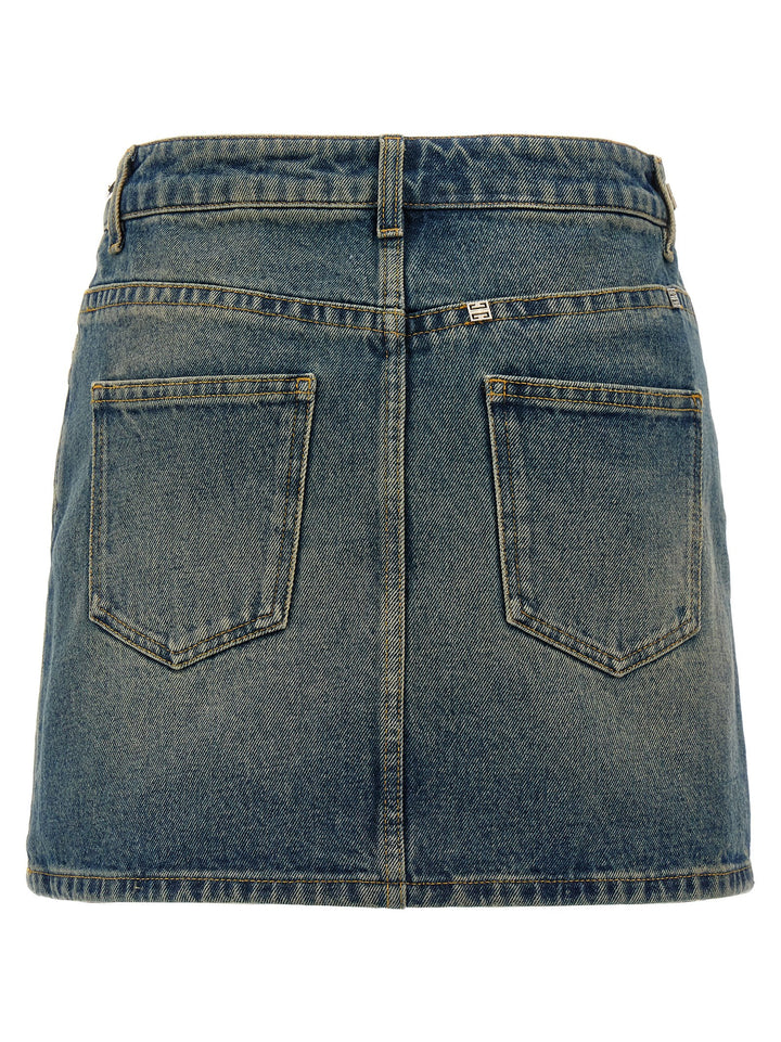 Denim Mini Skirt Skirts Blue