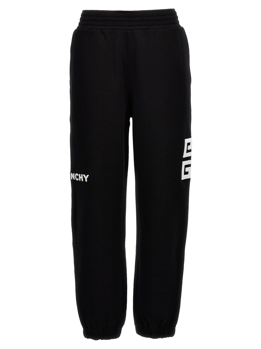 Flocked Logo Joggers Pants Black