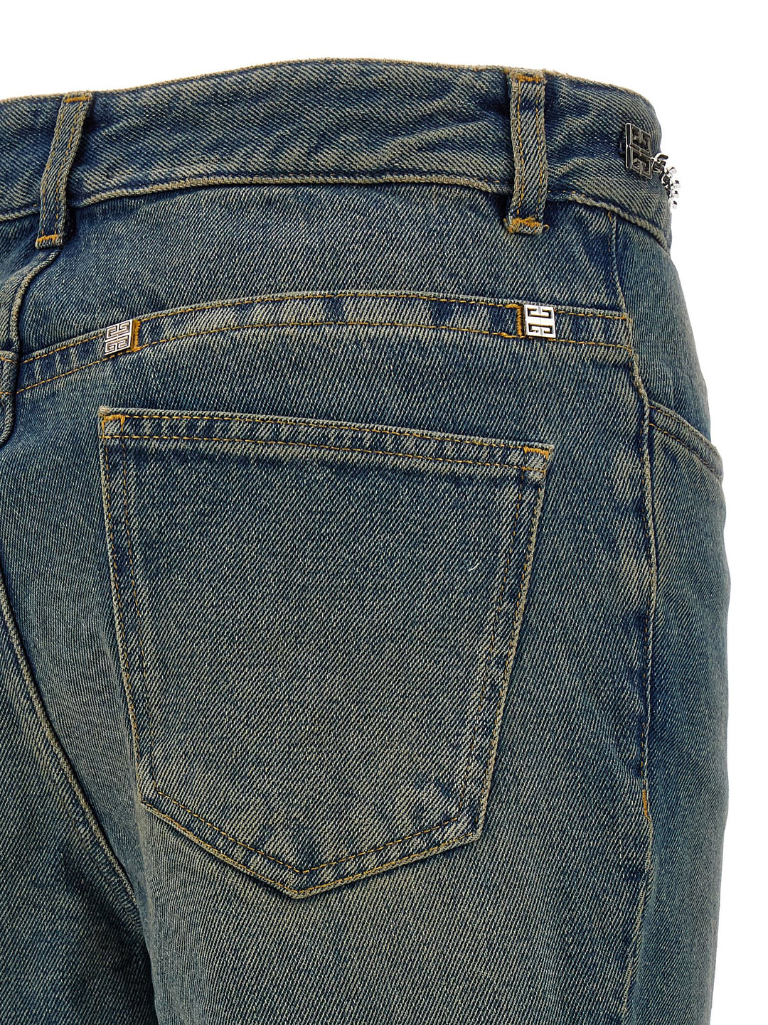 Chain  With Logo Jeans Blue