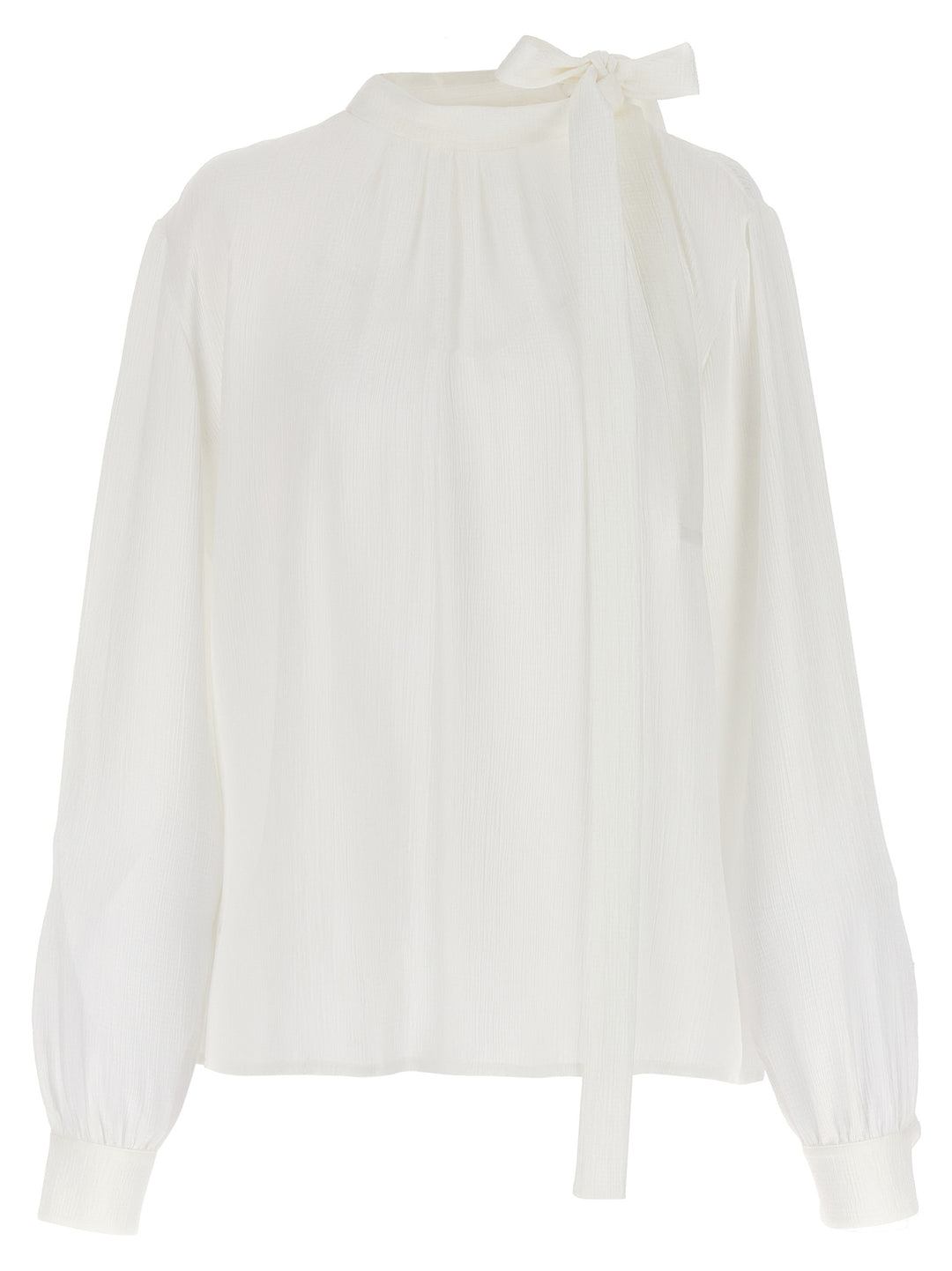 Jacquard Logo Shirt Shirt, Blouse White