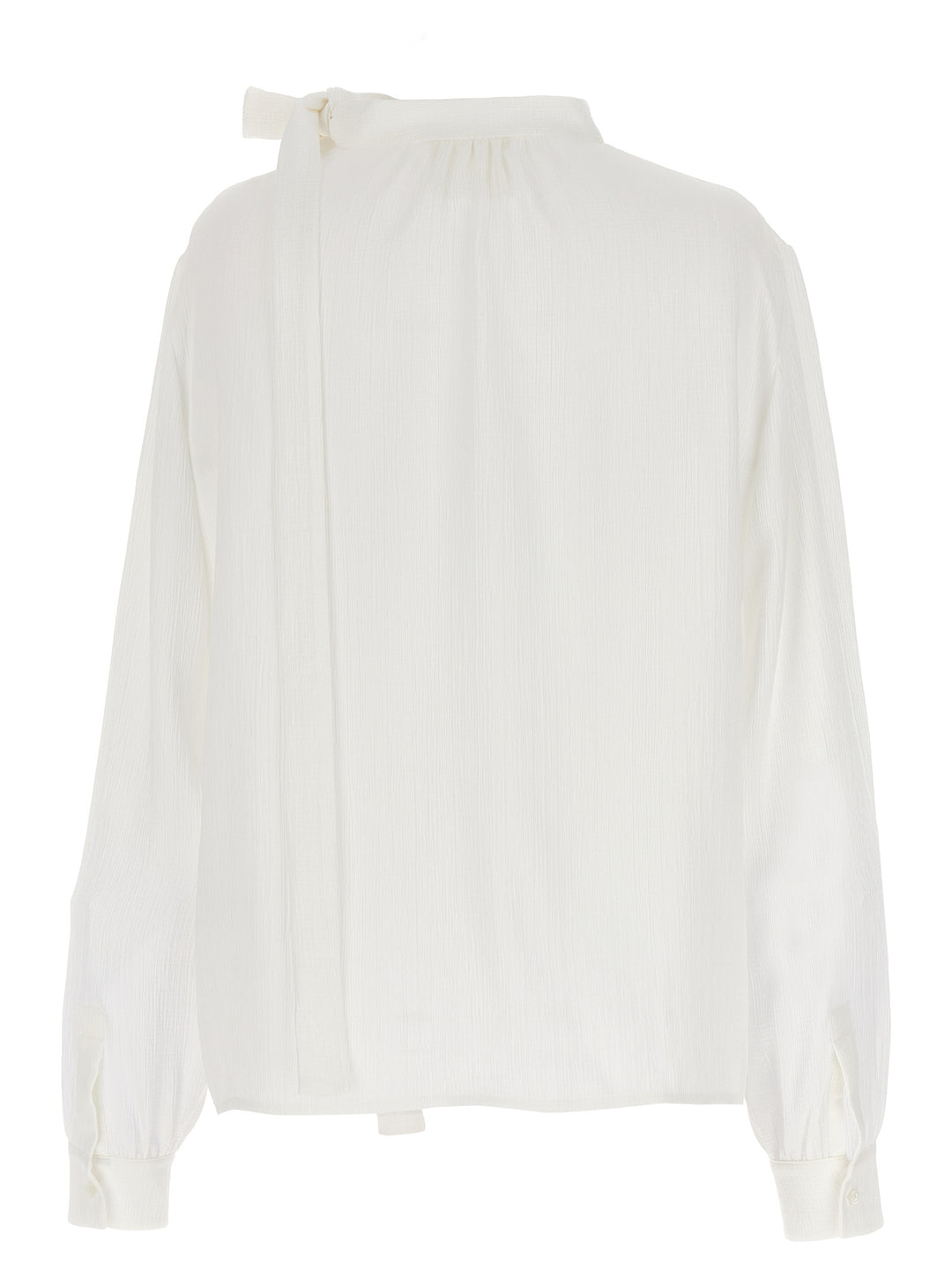 Jacquard Logo Shirt Shirt, Blouse White