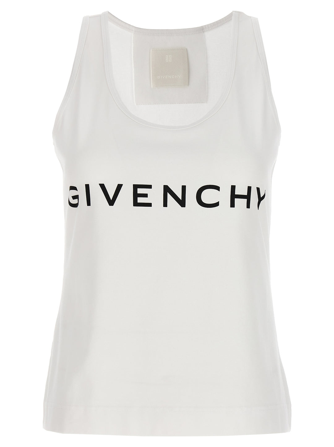 Logo Print Tank Top Tops White/Black