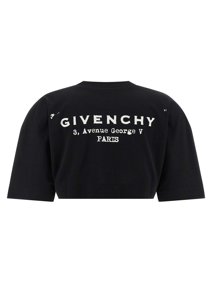 Givenchy Cropped T-shirt - Black | 8cce1083bc9ecff0b2dbe77f3339facf672d81d1