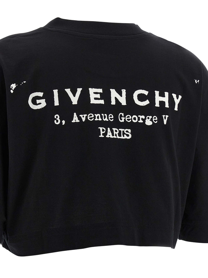 Givenchy Cropped T-shirt - Black | eebd6b8ed54ef0838351bf101a1abef06607a401