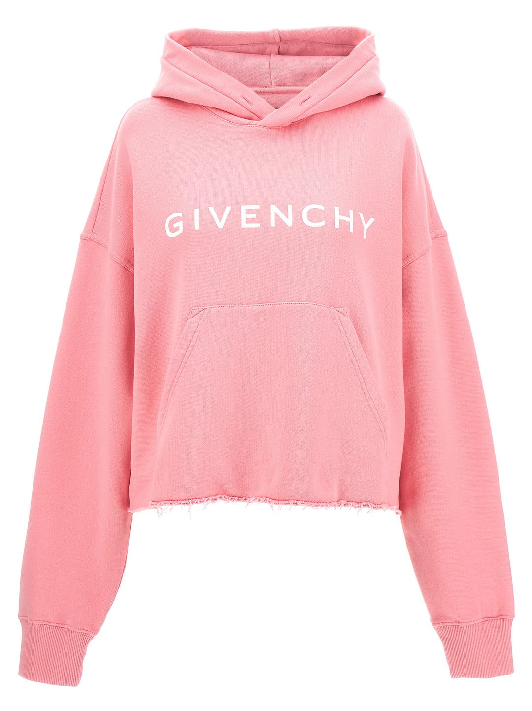 Cropped Logo Hoodie Sweatshirt Pink