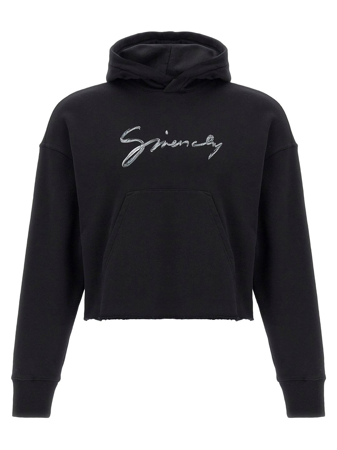Givenchy Cropped Hoodie Sweatshirt - Black | 1f859045779f54d9ee903290844f54ecda68c5c5