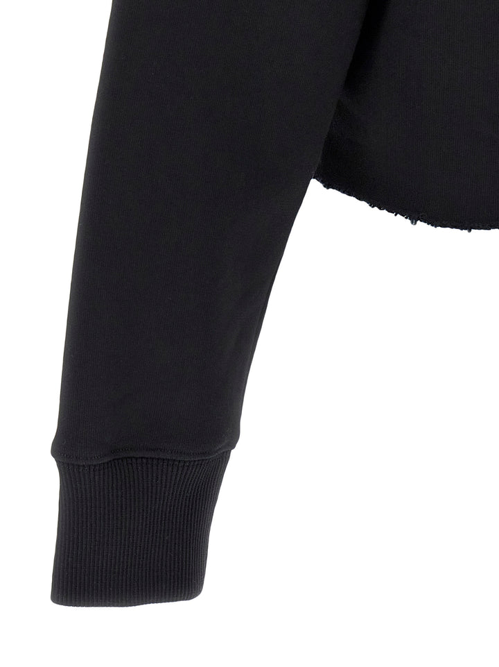 Givenchy Cropped Hoodie Sweatshirt - Black | 3666e348fbd34db749c009d39f200213144ca706