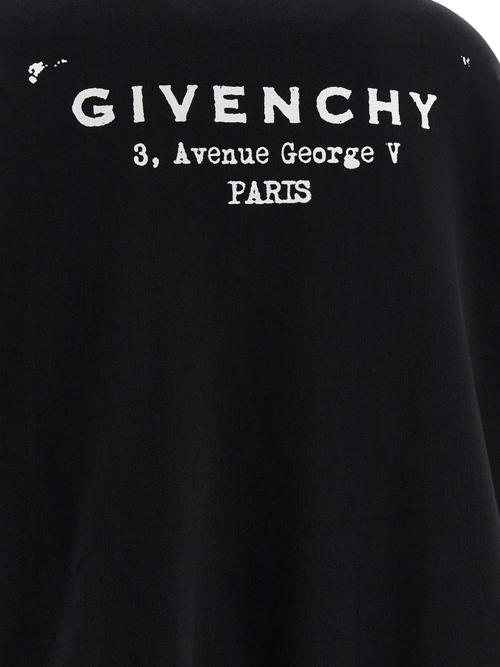 Givenchy Logo Print Hoodie Sweatshirt - White/Black | 19e9921950e6514acbdf98dd769c749f246008e9