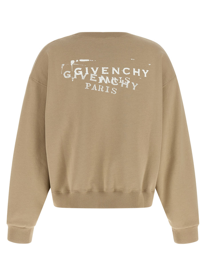 Givenchy Logo Stamp Sweatshirt - Beige | 51c31116e23db7c925cf12d7ba76b1c7a68621f6