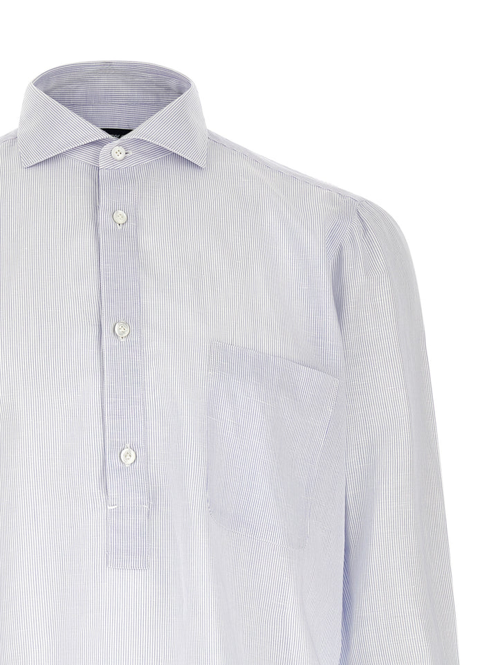 Finamore Porto Shirt and Blouse - Light Blue | 2662a965cd12b57e724bbc8ee7e8d5f1847ab433