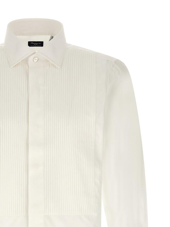 Finamore Napoli Classic Tuxedo Shirt and Blouse - White | fa47107d1af5bf67f42348d029e1ca5667a9e275