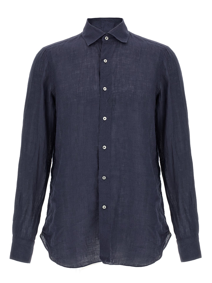 Finamore Gaeta Shirt and Blouse - Blue | 4f4ff8ae5a7386c81e6c89ced490e08adcc9ebbc