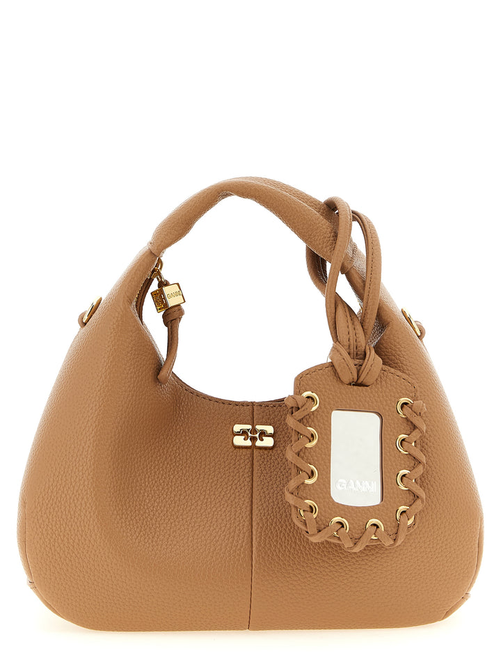Ganni Mini Hobo Hand Bags - Beige | 523a8eaebb1c3f5b3810a1d8b047638aaecdfe76
