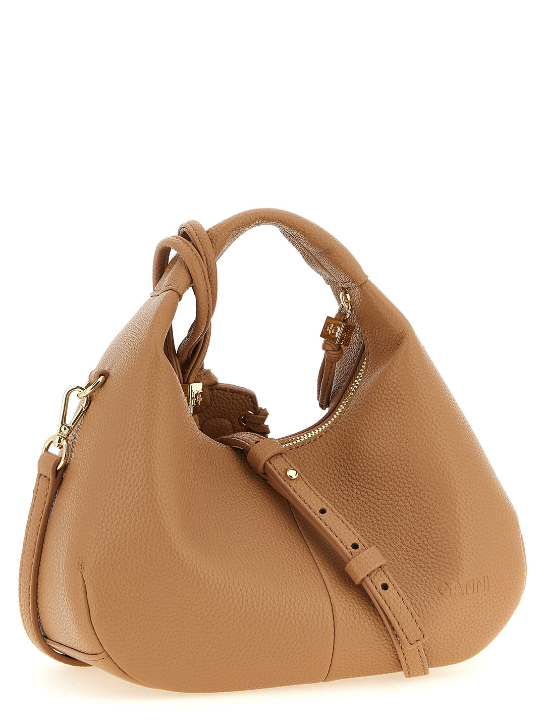 Ganni Mini Hobo Hand Bags - Beige | 0ccaabd6563208a82201f13cff7067ce777c5abb
