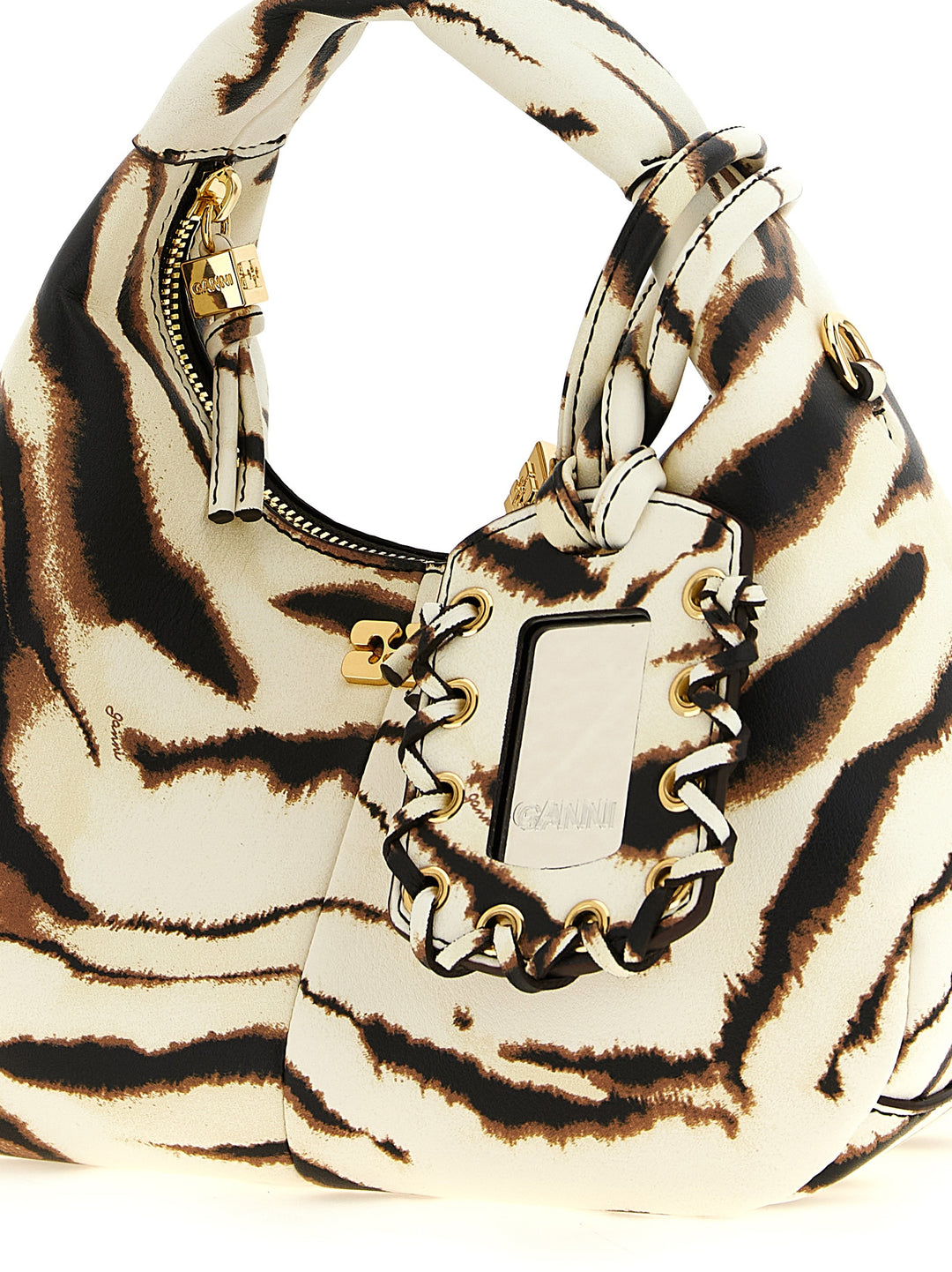 Ganni Mini Hobo Zebra Hand Bags - Multicolor | 51cf89e160288446ac5585d9c43db4f38bb78c5e