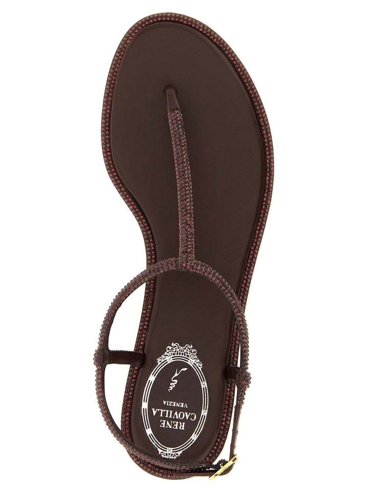 René Caovilla Diana Sandals - Brown | d923c1c899411215a88a662b4b6af907bf66124c