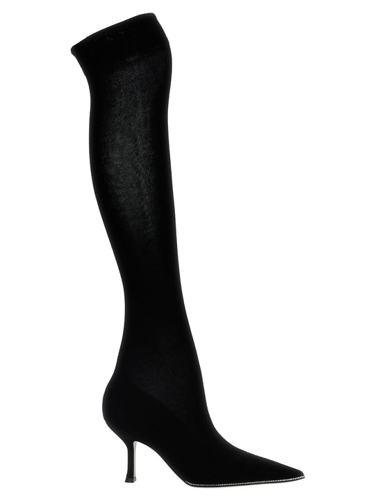 Knitted Boots Boots And Ankle Boots Black