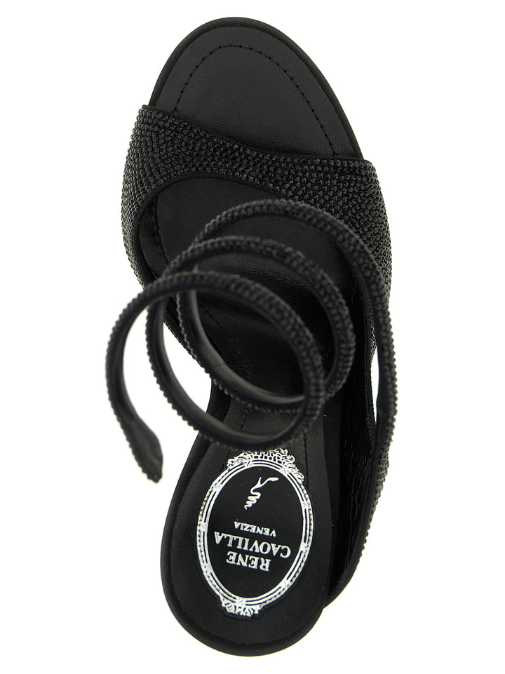 René Caovilla Audrey Sandals - Black | a1b46ee02605f2279cfa0e3ea9e5c82b7142ace9