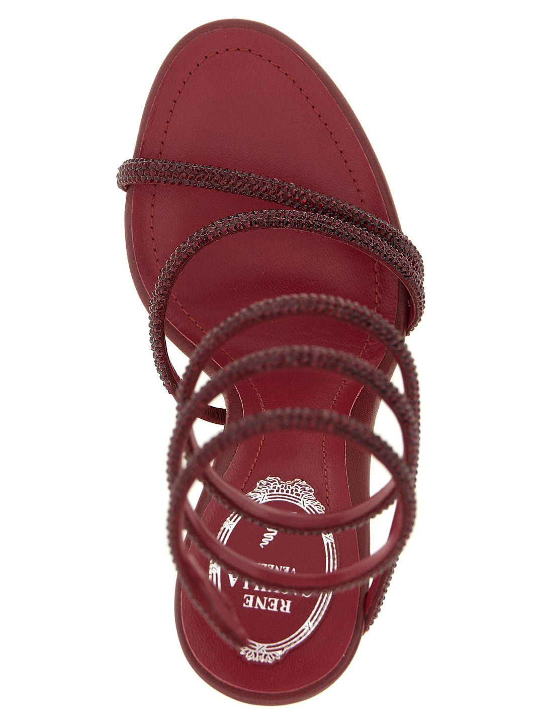 René Caovilla Margot Sandals - Bordeaux | 860764b6a9215ea15fe6d7e3bf026976a796fe92