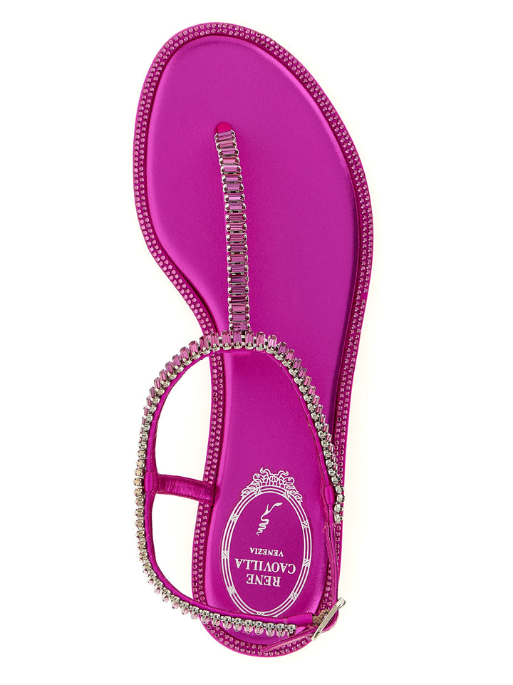 René Caovilla Diana Sandals - Fuchsia | c900954bd54548dc836288fc60457ea7eef1f30d