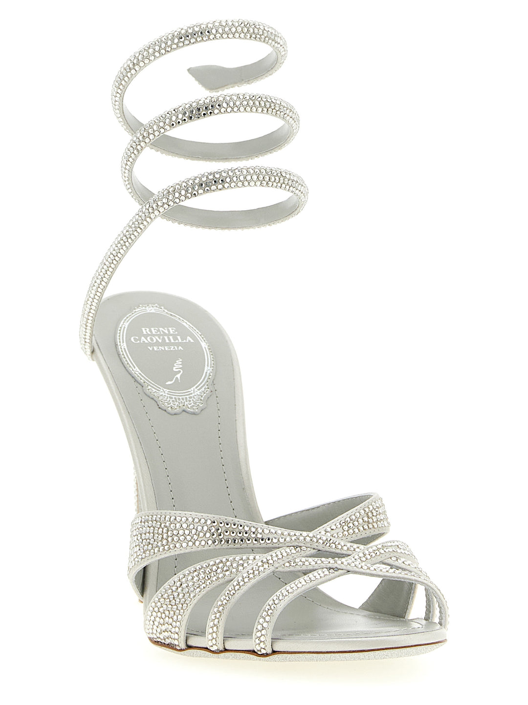 René Caovilla Dania Sandals - Silver | dc47ee8c864782aa1c6378bb24a03c35802ed608