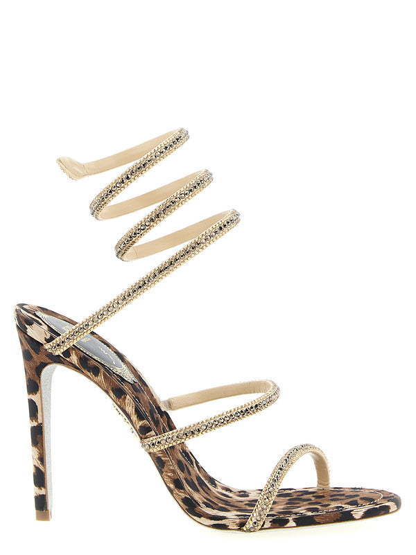 Cleo Leopard Sandals Multicolor