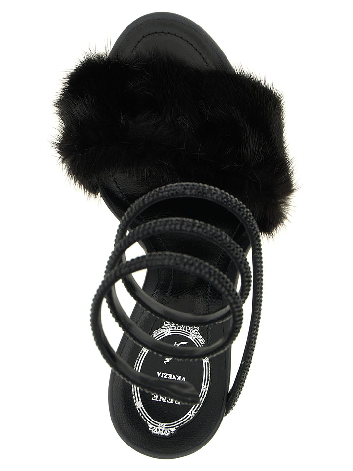 René Caovilla Margot Sandals - Black | 5d5d8e4593c047b9eba342b28c5527b71becff63