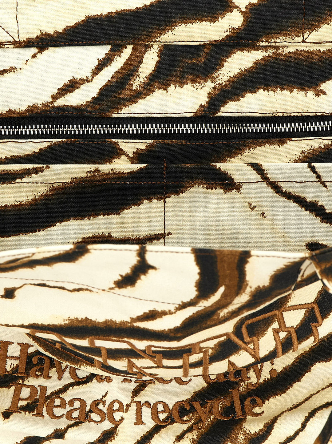 Ganni Xxl Zebra Tote Bag - Beige | 73f3c7419a13c29b6b0534c0e5020a58eca21860