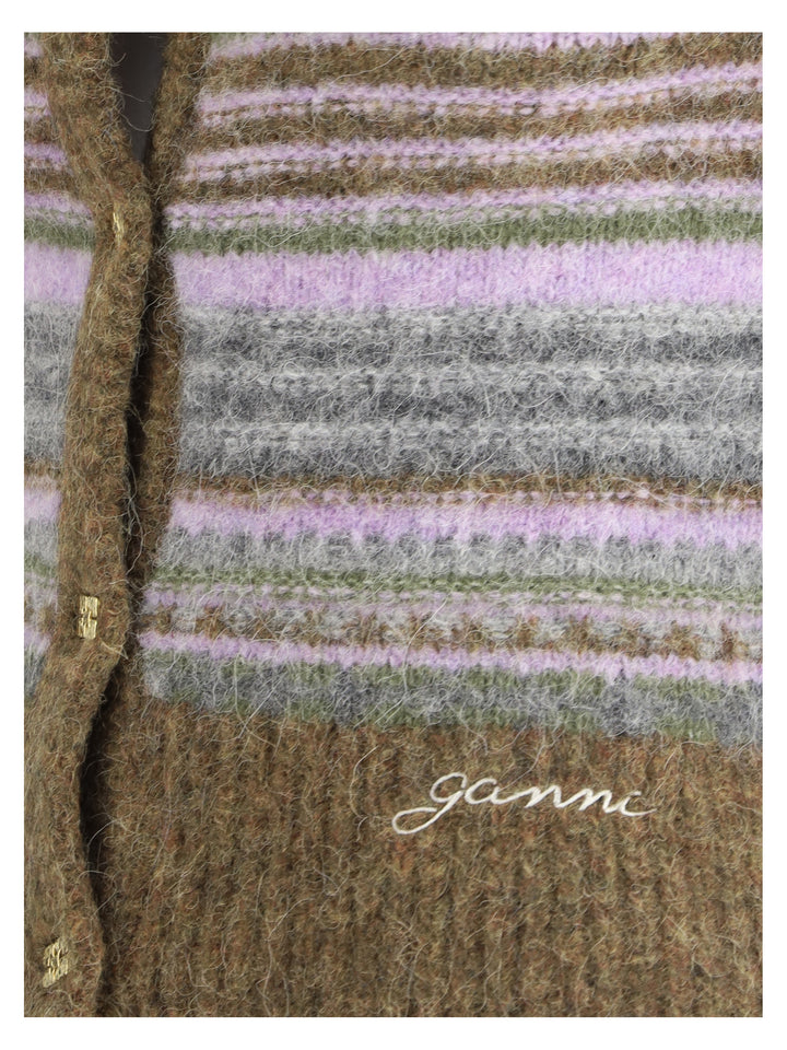 SOFT WOOL STRIPE CARDIGAN