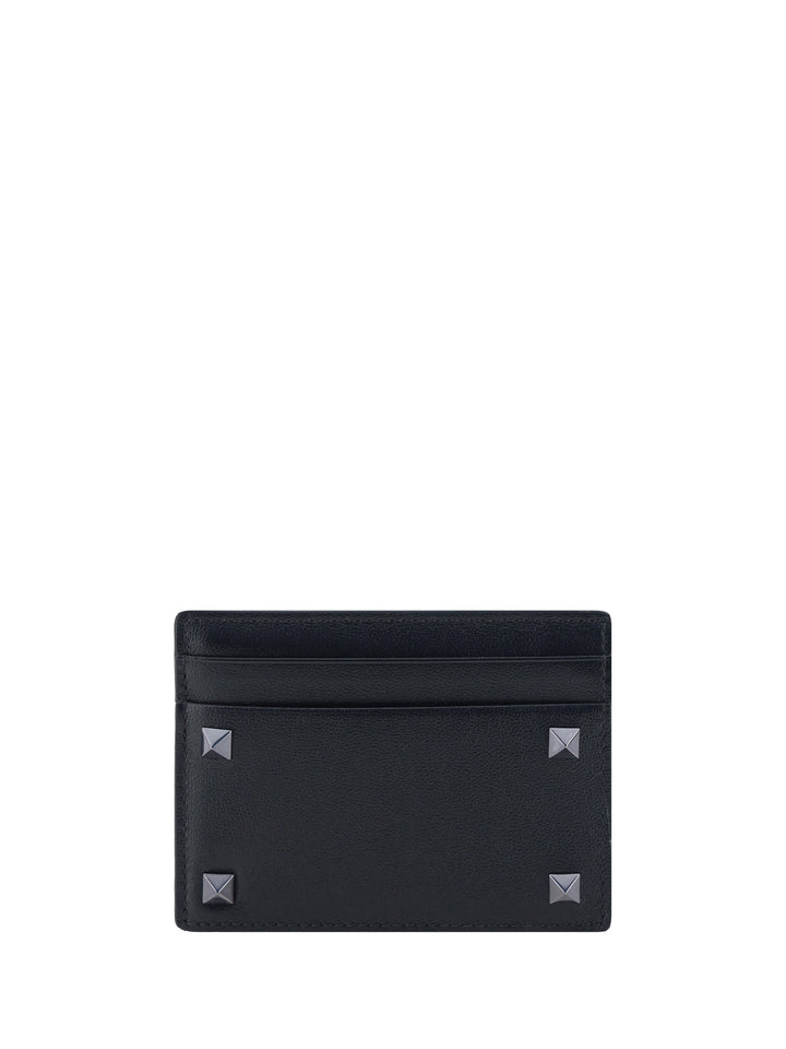 CARD HOLDER | ROCKSTUD | VITELLO/BLACK R