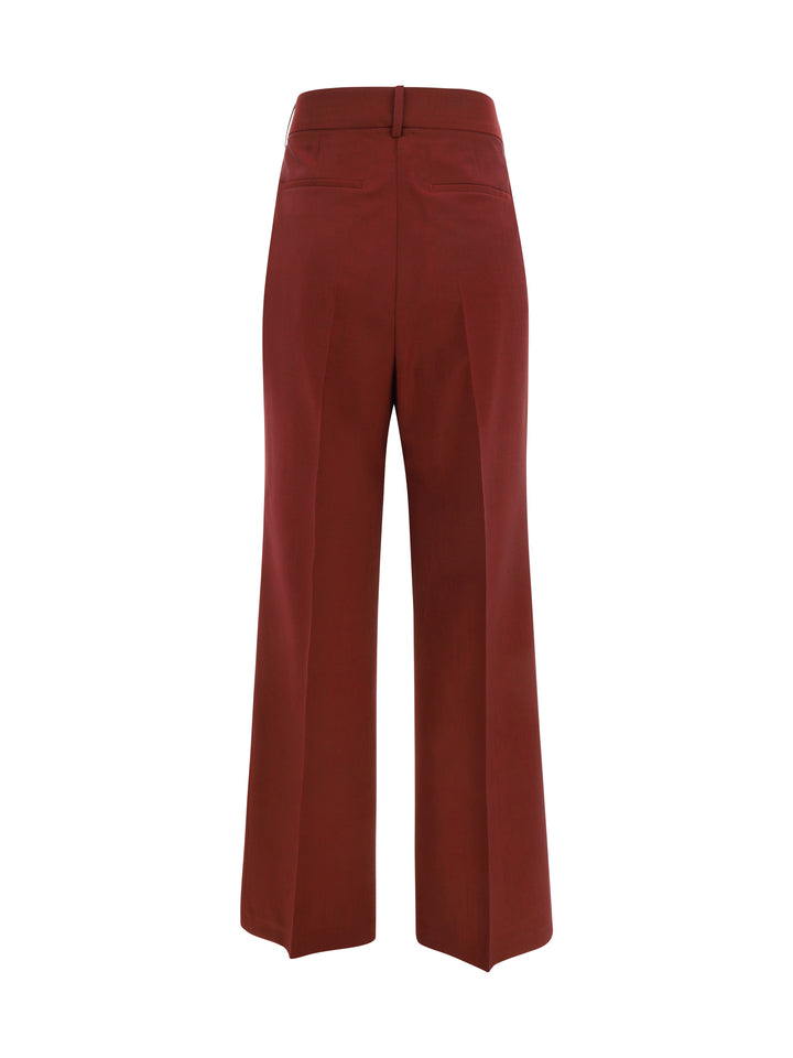 WIDE LEG SINGLE PLEATED TAILORED TROUSER