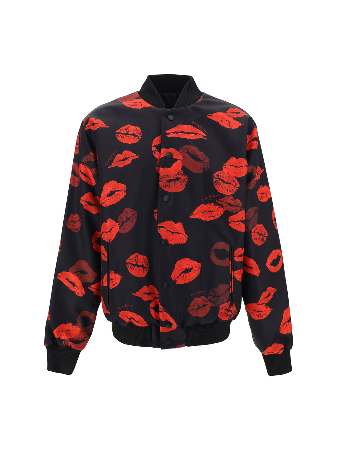 REVERSIBLE KISS PRINT NYLON BOMBER JACKT