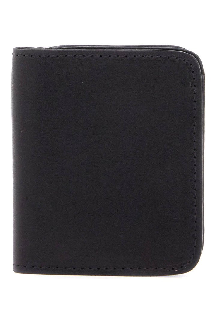 Black Kangaroo Leather Wallet For Men With Snap Closure And Compartments