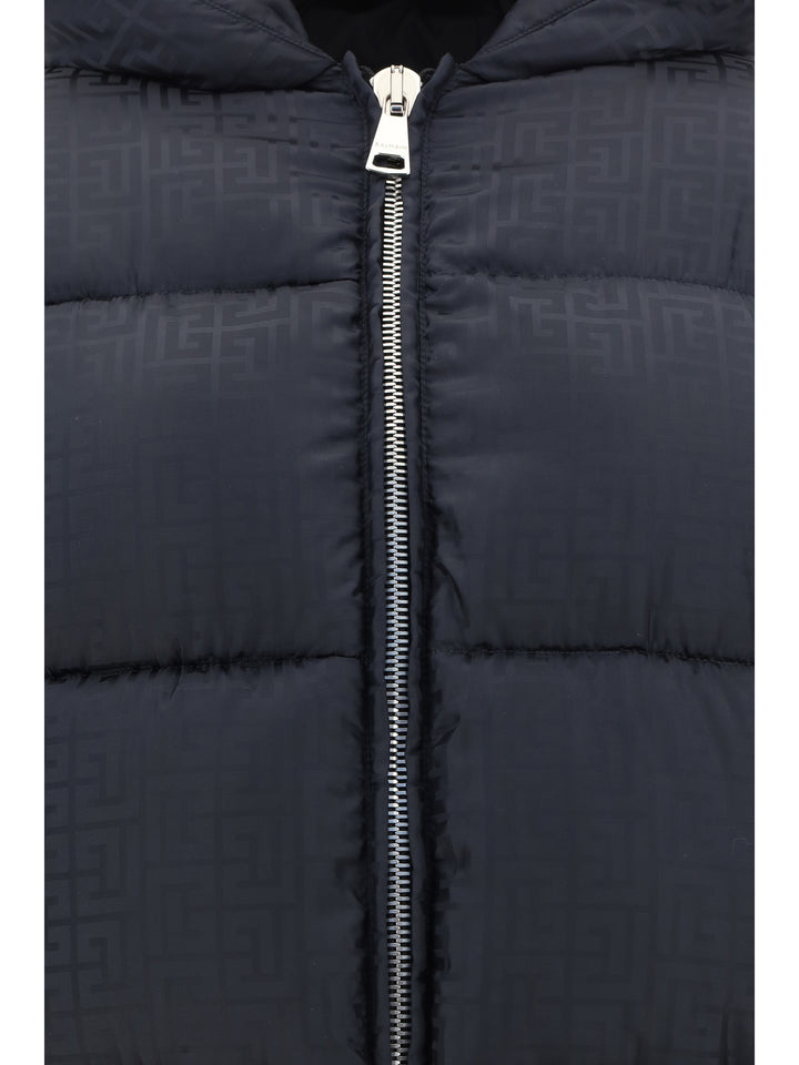 MONOGRAM JACQUARD NYLON PUFFER JACKET