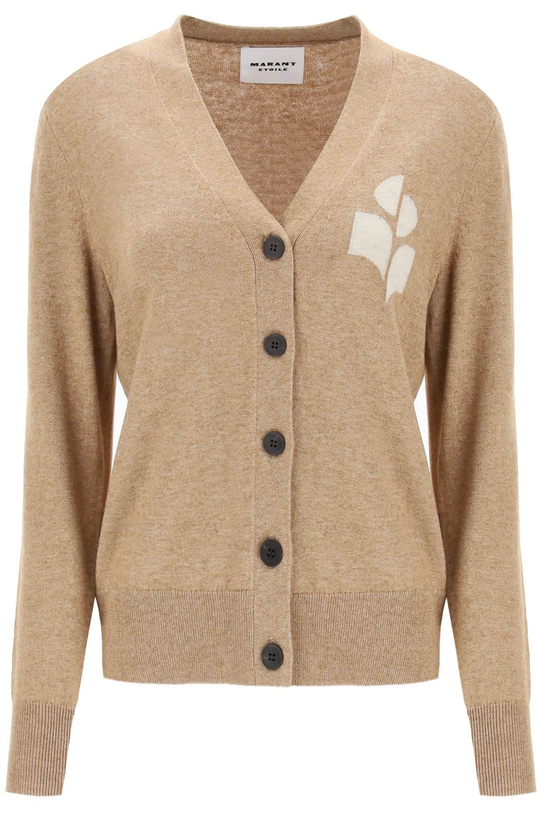 Karin Cardigan With Logo Intarsia