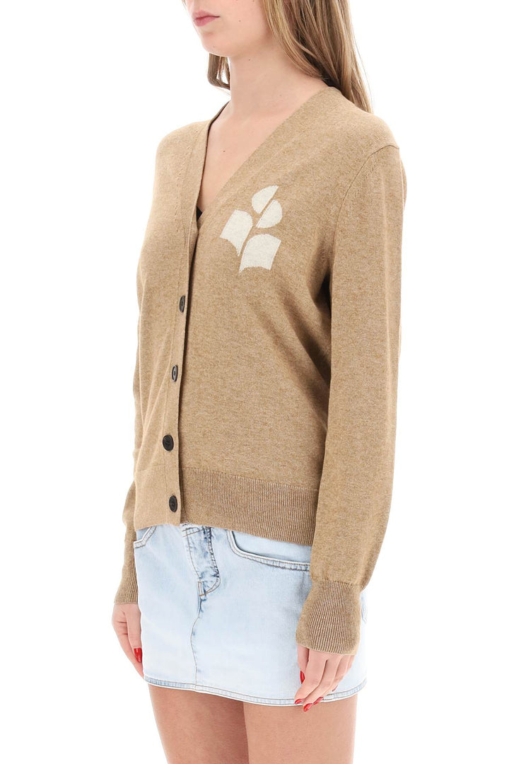 Karin Cardigan With Logo Intarsia