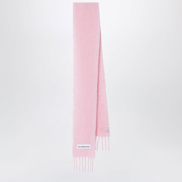 Pink Scarf In Soft Mohair And Wool Blend