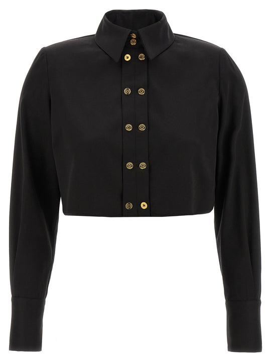 Cropped Shirt Shirt And Blouse Black
