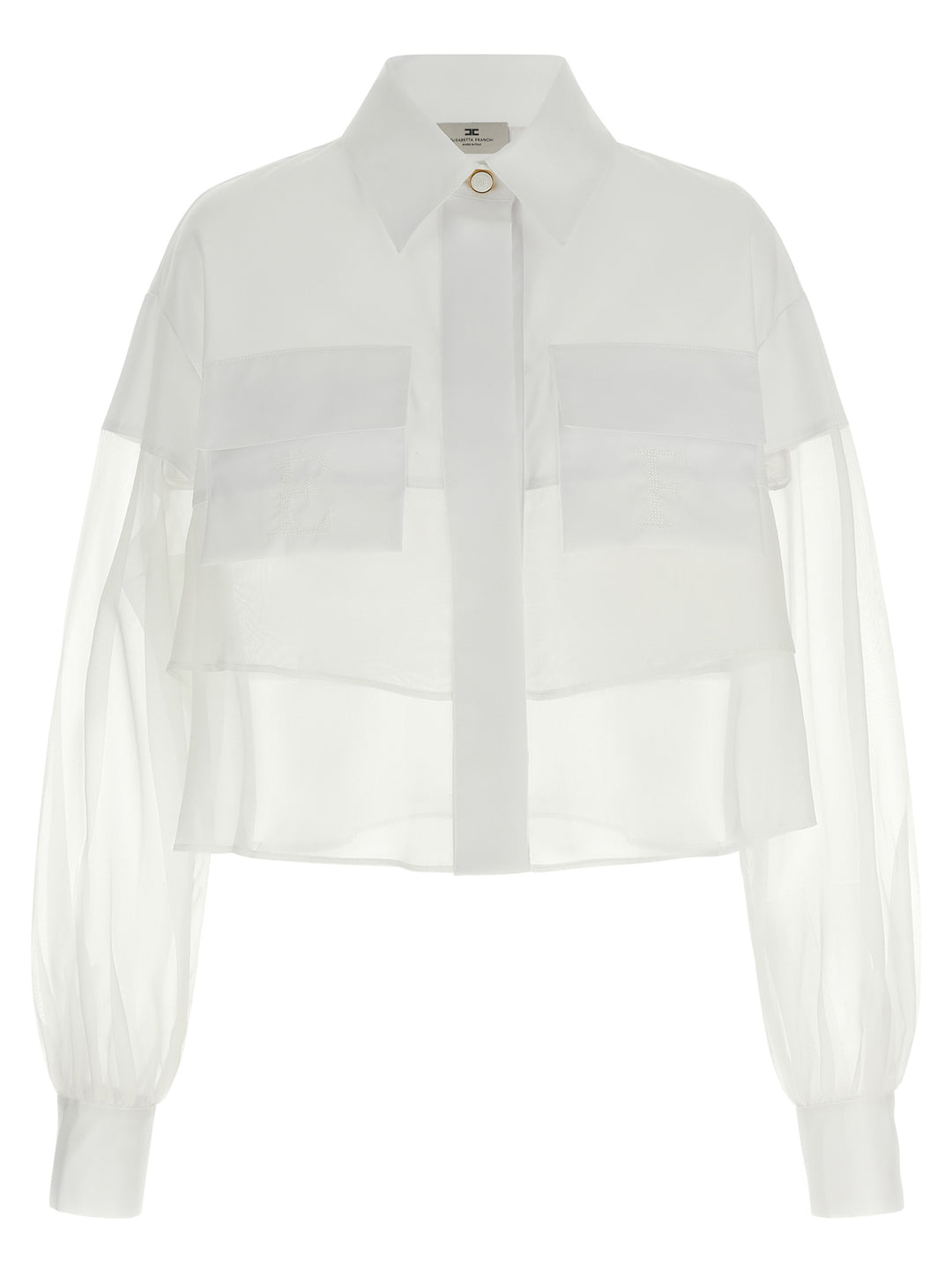 Elisabetta Franchi Organza Shirt Shirt and Blouse - White | a49373cc17bd72738dcf19761c6b72046488b85e