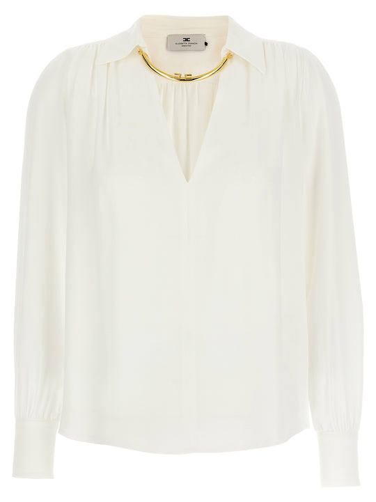 Necklace Shirt Shirt And Blouse White
