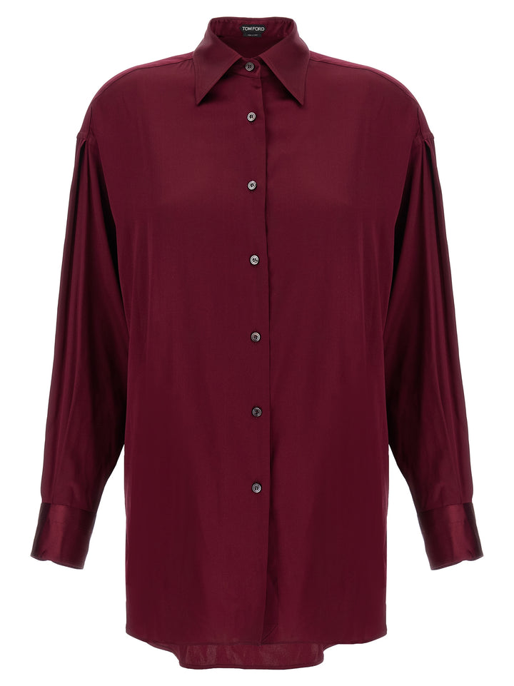 Tom Ford Silk Shirt Shirt and Blouse - Bordeaux | 5300c61dc6aca32be7d153ec1e4cc2c67f2b8e2a