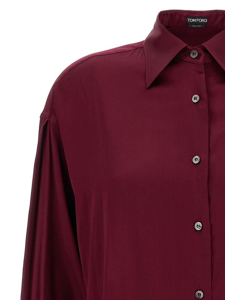 Tom Ford Silk Shirt Shirt and Blouse - Bordeaux | 411f5b4f9fcc0b602b52854dd3ddcdaac93bd77a