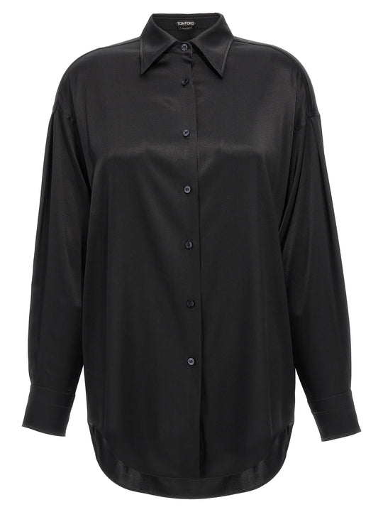 Silk Shirt Shirt And Blouse Black
