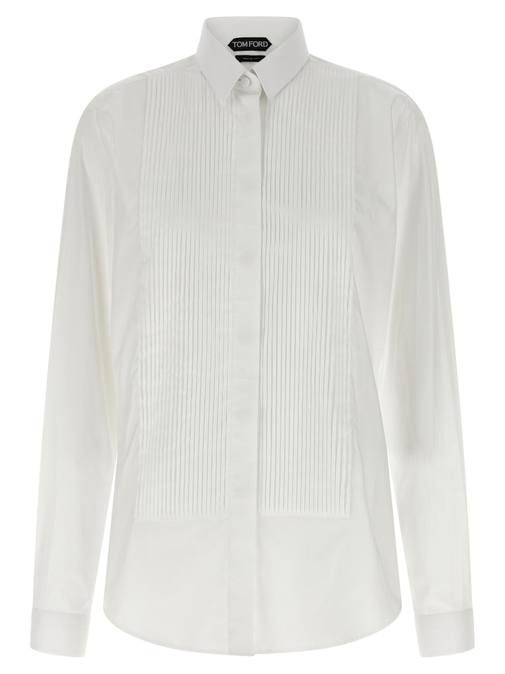 Tom Ford Plastron Shirt Shirt and Blouse - White | 46cc687793abb3b3c52febf6f397e59542525006